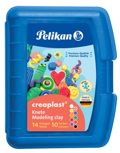 Pelikan Pâte à modeler Creaplast, boîte de 14, bleu