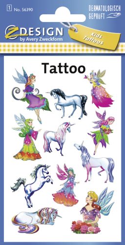 ZDesign KIDS Tatouages 'elfes, licornes', coloré