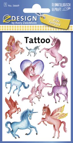 ZDesign KIDS Tatouages 'licornes', coloré