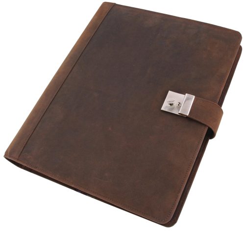 Alassio Porte-documents avec serrure, cuir Hunter, cognac
