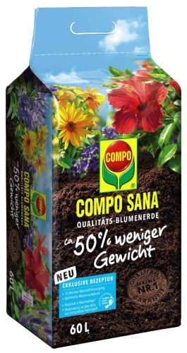 COMPO SANA Terreau de rempotage de qualité pour fleurs, 25 l