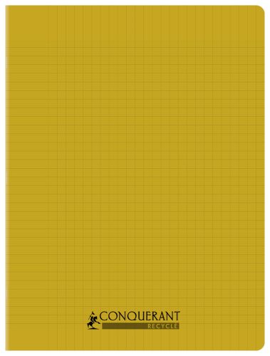 CONQUERANT CLASSIQUE Cahier recyclé, 240 x 320 mm, jaune