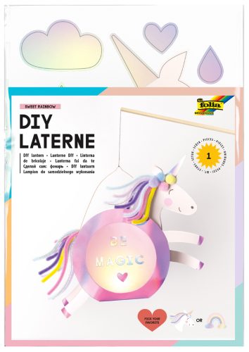 folia Kit de lanterne SWEET RAINBOW, rose irisé