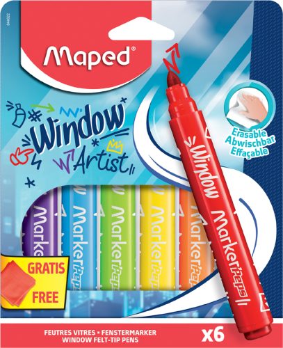 Maped Marqueur pour vitre MARKER'PEPS Window, étui de 6