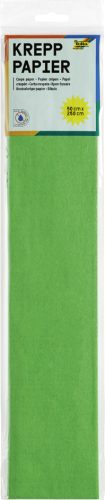 folia Papier crépon en couches, 500 mm x 2,5 m, vert-jaune