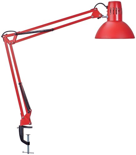 MAUL Lampe de bureau à LED MAULstudy, avec pince, rouge