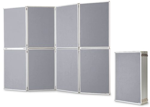 magnetoplan tableau de présentation, pliable, gris