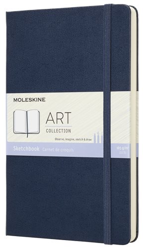 MOLESKINE Carnet de croquis, L/A5, 165 g/m2, rigide, bleu