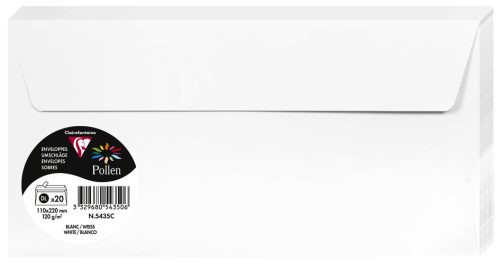 Pollen by Clairefontaine Enveloppes DL, blanc naturel