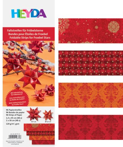 HEYDA Bande de papier à plier pour mini-étoiles, 'cristal'