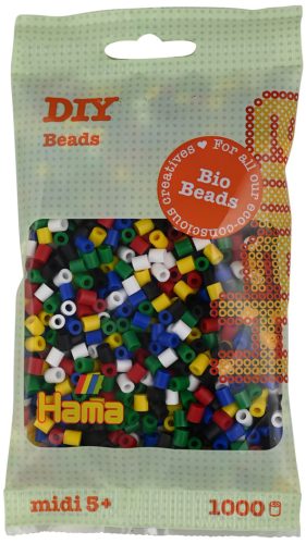Hama Perles à repasser Bio midi, sachet, 'mix 6 couleurs'
