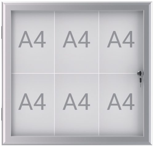 MAUL Vitrine d'affichage MAULexcite, 4 x A4, aluminium