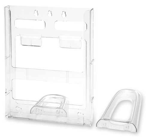 deflecto Socle pour porte-brochures Lit-Loc, transparent