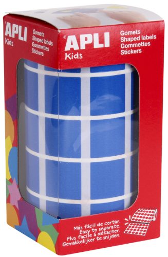APLI Kids Gommette de couleur 'carré', en rouleau, bleu