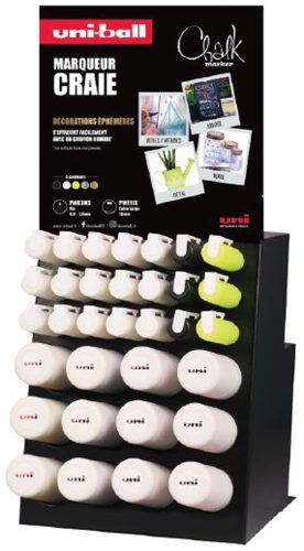 uni-ball Marqueur craie Chalk, présentoir de 33 pièces