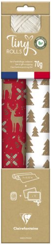 Clairefontaine Set de papiers cadeau de Noël 'Tiny Rolls'