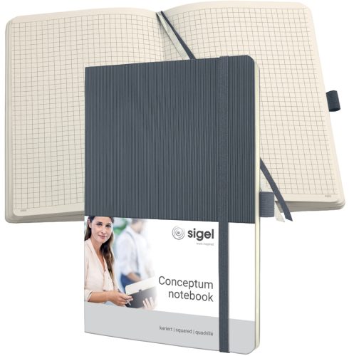 sigel Carnet de notes Conceptum, A5, ligné, gris