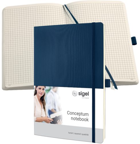 sigel Carnet de notes Conceptum, A4, ligné, bleu