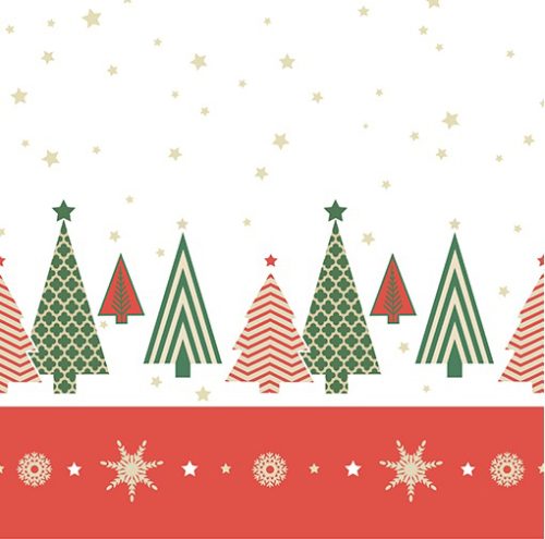 PAPSTAR Serviette à motif de Noël 'Plain Christmas Trees'