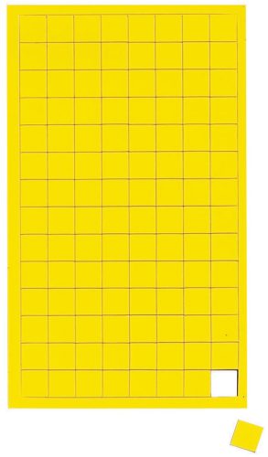 MAUL Symbole magnétique carré, 10 x 10 mm, jaune