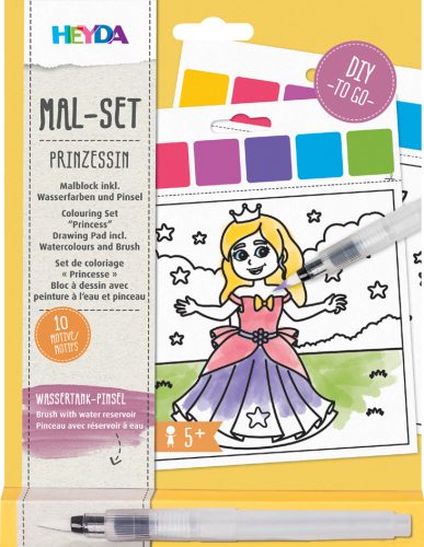 HEYDA Kit d'aquarelles 'Princesse', 10 motifs