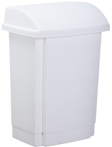 past team Poubelle à couvercle basculant, 25 litres, blanc
