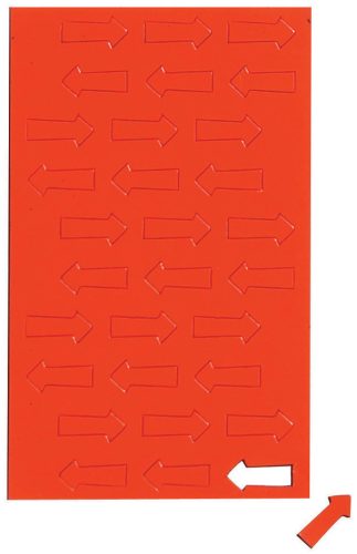 MAUL Symbole magnétique flèche, 20 x 10 mm, rouge