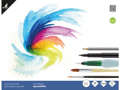 kangaro Bloc de papier aquarelle, A2, 12 feuilles