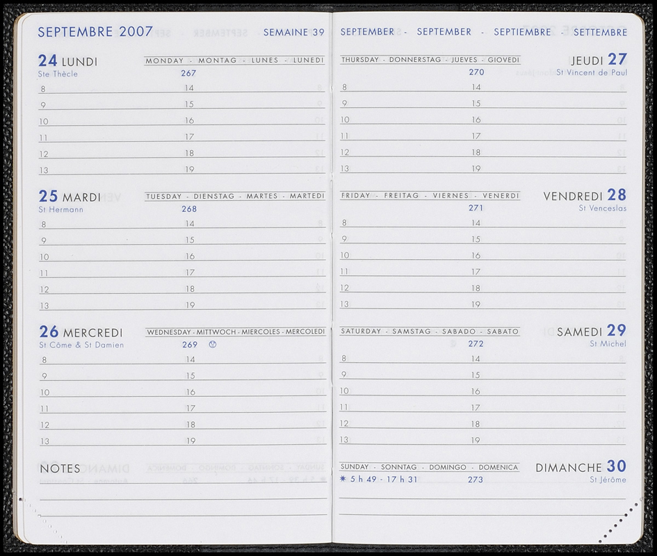 QUO VADIS Recharge pour Agenda Moderne 13 1JR/PAGE, 2026