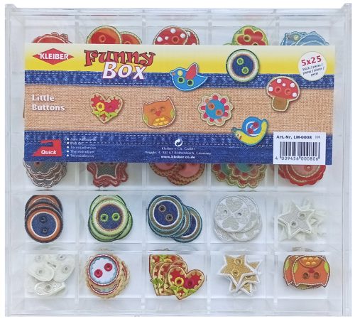 KLEIBER Applications 'Funny Box - Little Buttons',125 pièces