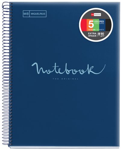 MIQUELRIUS Cahier à spirale 'Notebook EMOTIONS', A5, marine