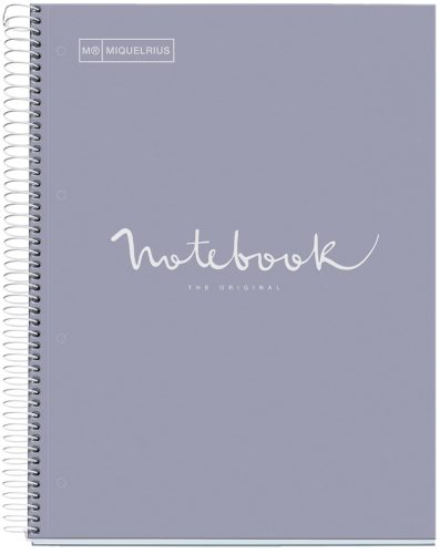 MIQUELRIUS Cahier à spirale 'Notebook EMOTIONS', A4, gris