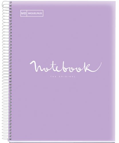 MIQUELRIUS Cahier à spirale 'Notebook EMOTIONS', A4, lavande