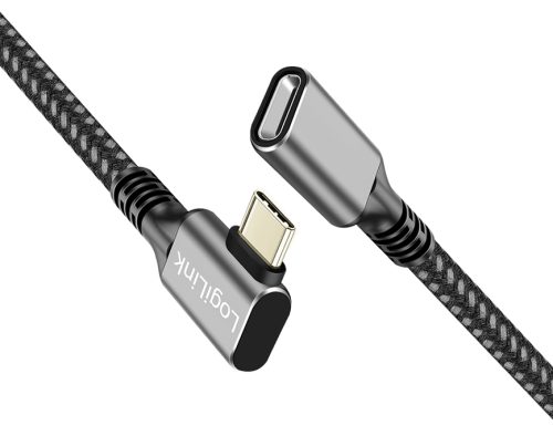 LogiLink Rallonge USB 3.2 Gen1, boîtier alu, 2 m, noir/gris