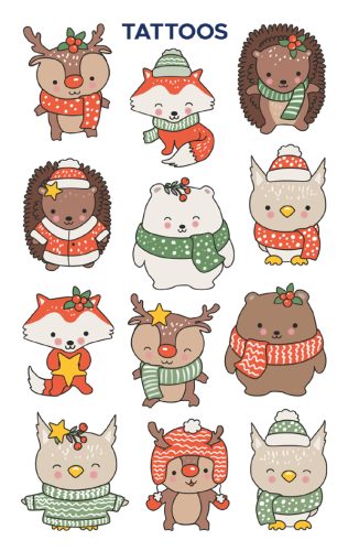 ZDesign KIDS Tatouages de Noël 'Animaux'
