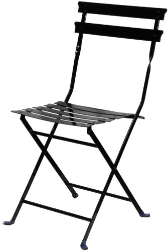 PAPERFLOW Chaise pliante d'extérieur EDEN, set de 2, noir
