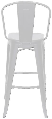 PAPERFLOW Chaise de bar d'extérieur URBAN, set de 2, blanc