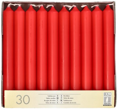 STARPAK Bougie de table, 21 mm, pack de 30, rouge
