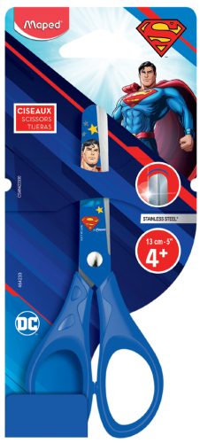 Maped Ciseaux SUPERMAN, rond, 130 mm, bleu