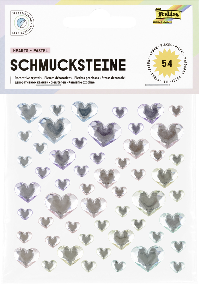 folia Pierre décorative HEARTS PASTEL, autocollant