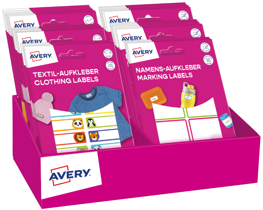 AVERY Assortiment Back-To-School Mix 2025, présentoir carton