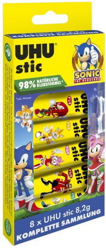 UHU Bâton de colle stic SONIC, Collection Box avec 8 x 8,2 g