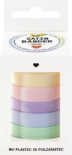 folia Jeu de rubans cadeau PASTEL, assorti