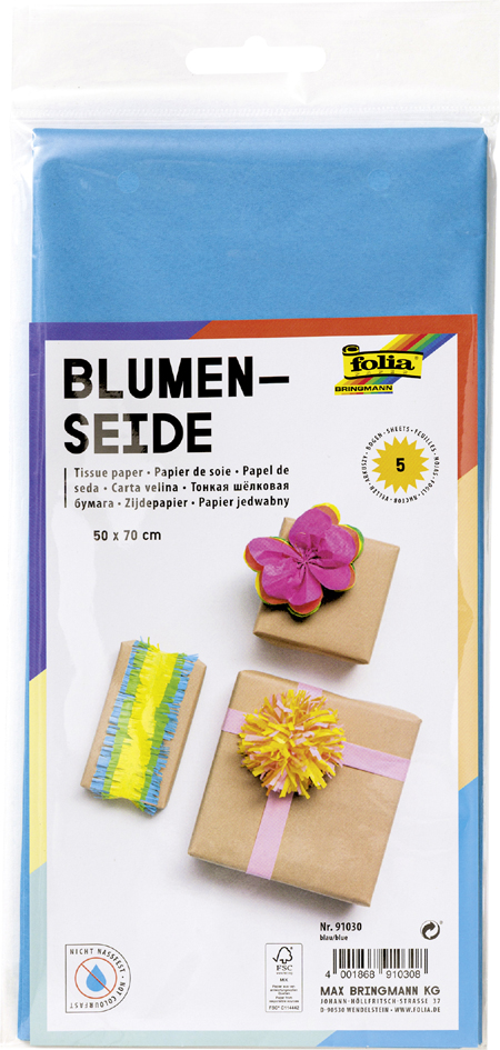 folia Papier de soie, (L)500x(H)700 mm, 20 g/m2, lilas pâle