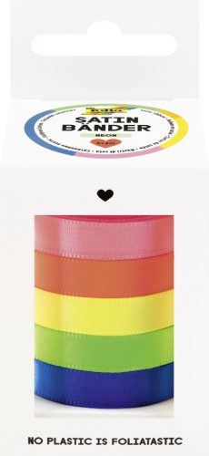 folia Jeu de rubans cadeau FLUO, assorti