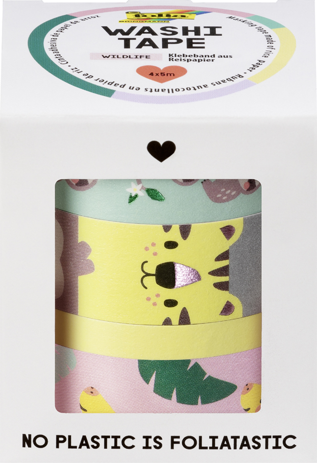 folia Ruban adhésif décoratif Washi-Tape HOTFOIL WILDLIFE