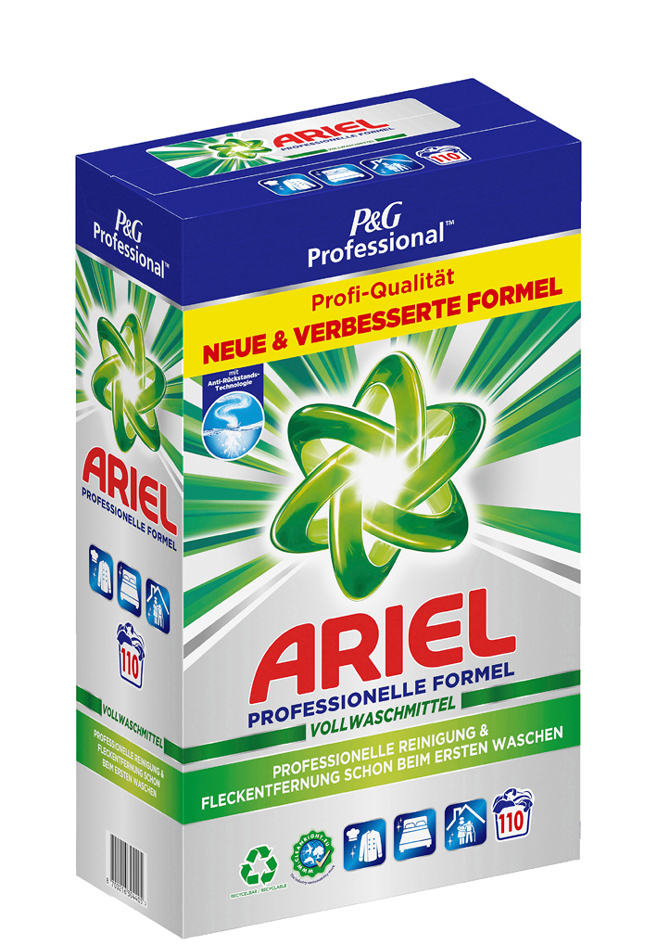 ARIEL PROFESSIONAL Lessive en poudre REGULIER, 7,7 kg