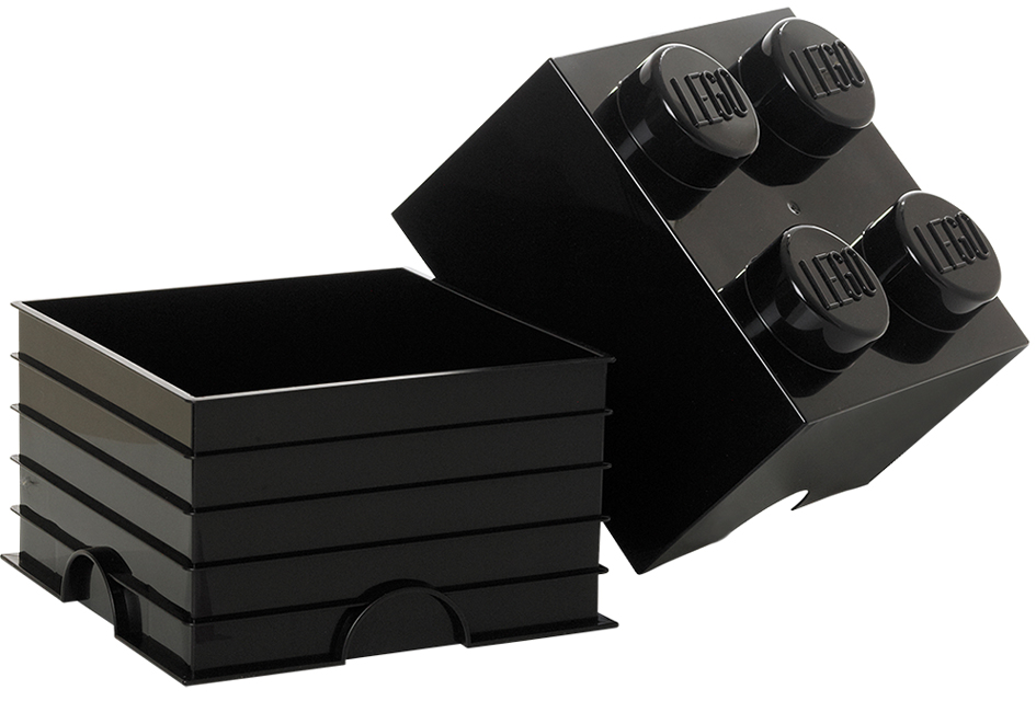 LEGO Brique de rangement STORAGE BRICK 4, 5,7 L, noir
