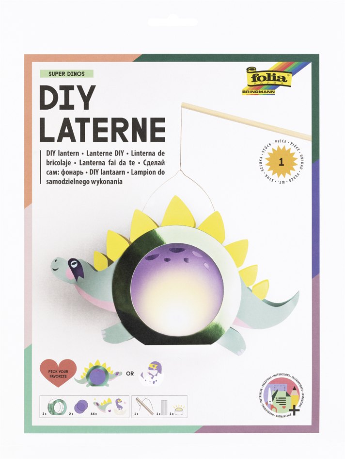 folia Kit de lanterne SUPER DINOS, vert métallisé