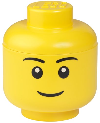 LEGO Boîte en forme de tête STORAGE HEAD BOY, L, jaune